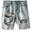 Мужские шорты Летние рваные мужские шорты прямые свободные джинсовые шорты уличные хип-хоп мужские шорты J240221