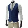 Débardeurs pour hommes rétro col en V couleur unie poche bouton gilet veste garçons grand manteau de laine vêtements de sport pour hommes ok