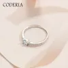 Anneaux Pass Diamond Test GRA Certifié 0,3 CT Sterling Silver Moissanite Anneaux Exquis Mignon Four Claw Ring Mother's Wielry Gift