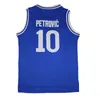 Homens camisetas Basquete Jerseys Cibona 10 Petrovic Costura Bordado Barato de Alta Qualidade Esportes Ao Ar Livre Jersey Azul 2023 Novo Verão J240221