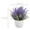 Flores decorativas 2 Pcs Primavera Planta Artificial Lavanda Decoração Vaso Plástico Falso Vasos de Plantas Interior