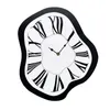 Wall Clocks Distorted Clock Modern Roman Numeral Maximalist Nordic Mount Unique For Shop Home Shelf Table Desktop