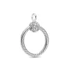 Ciondoli in argento sterling 925 Momenti Ciondolo con ciondolo a forma di cuore Api rosa Medie piccole O Pendenti con collana adatta alle donne Regali di moda fai da te