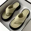 منصة النعال عالية الكعب الصيفي Flip Flops أحذية النساء مفتوحة TPE الاتجاه غير الرسمي 2024 SLIDES BEATH SLIDS