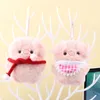 Portachiavi Carino Peluche DollScarf Maiale Giocattolo Cartoon Grembiule Ciondolo Morbido Peluche Portachiavi Zaino Borsa per auto Portachiavi Decor Regalo per bambini