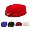 Berets Wysokiej jakości czapka robocza Kobiety Lady Air Hostesses Hat Beret Stewardess Party Hats