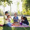 Conjuntos de vajilla Fruta Cesta de picnic portátil Cesta Contenedores de almacenamiento con tapas Festival de bambú Embalaje de pastel de luna