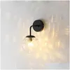 Wall Lamp Modern Industrial Adjustable Wire E14 Glass Ball For Bedroom Bedside Study Aisle El Room Cafe Restaurant Store Drop Delivery Otnlf