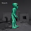 4m Outdoor Giant Inflatable Alien Model Science Fiction E.T. Green Air Blow Up Extra-terrestrial For Space Theme Party Decoration