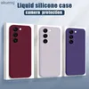 Cajas del teléfono celular para Samsung Galaxy S23 S22 S24 Ultra S23 FE A53 A52 A54 5G Funda suave de silicona líquida para Samsung S24 Plus S21 S20 FE Cubierta del teléfono YQ240221