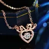 Colliers Gra Moisanite 50 Cent Diamond Pendant Collier battant Heart I Love Your Shape Jewelry Valentine's Day Gift