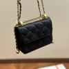 Kleine schwarze Damen-Geldbörsen, klassische Mini-Klappe, Designer-Tasche, Diamantgitter-Umhängetasche für Damen, Markenkette, Umhängetaschen, Designer-Damenhandtasche, Mini-Geldbörse, dhgate