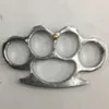 Suporte de mão de quatro dedos de tigre de autodefesa, fivela de punho, material de liga de zinco, resistente e resistente ao desgaste D6, pode ser amarrado com corda 217479