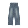 Denim byxor lila mens designer jeans par löser mångsidiga avslappnade byxor traight avd.