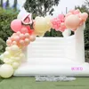 4.5x4.5m (15x15ft) With blower outdoor activities Commercial adults kids inflatable white wedding bouncy castle birthday anniversary party bouncer house