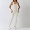 LL-8065 lu Macacões femininos roupas de yoga sem mangas close-fitting dança macacão calças compridas bodysuit secagem rápida respirável