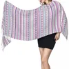 Sciarpe Sciarpa di lusso colorata con nappa a zig-zag Donna Inverno Autunno Caldo scialle avvolgente Lady Bohemian Moderna moda geometrica Versatile