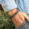 Bracles Natural Pyrite 6 8 10 mm perles rondes Bracelet étendue Bracelet Bracelet MAN FEMME GEME GEM VIEUX BIJOURS