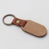 Keychains 120Pcs Wooden Round Retro Rectangle Key Chain Beech Metal Keyring