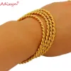 Armbanden adixyn 4st/parti vriden armband guld färg dubai armband afrikansk armband arabiska mellanöstern brud bröllop smycken n071017