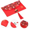 Cadeau Wrap Portefeuille Sac Enveloppe d'argent de mariage Style chinois Personnalité rouge Hong Bao Paquet