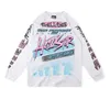 Hellstar gömlek Hellstar Trailtsuit Uzun Kollu T-Shirt Saf Pamuk Nefes Alabilir Spor Gündelik High Street Hip Hop Parker Yüksek Kaliteli Spor Giyim Tasarımcı T Shirt