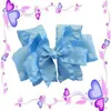 Hair Accessories 28 Pcs Good Girl Ruffle Ribbon 5" Double Cheerleading Bow Clip