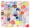 50PCS INS Style Cute Drink Cartoon Laptop Stickers Pack For Laptop Luggage Waterproof Decal Classic Kids Toys Baby Scrapbooking St9512980