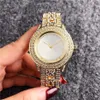 Fashion Band Watches women Girl Big letters crystal style Metal steel band Quartz Wrist Watch M 6449320m