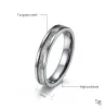 Bands 4M/6M/8M Width Ring Double Beveled Inner Arc Inlaid Ice Tungsten Steel Ring For Men And Women Couples Propose Marriage Ring