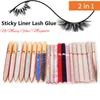 2 In 1 Self Adhesive Eyelashes Eyeliner Pencil Long Lasting No Glue Non Magnetic Quick Drying Eyelashes Sticking Eye Liner Pen