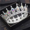 Jewelry Bride Royal Purple Crystal Queen King Tiaras and Crowns Bridal Pageant Diadem Head Ornament Wedding Hair Jewelry Accessories
