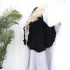 Ethnic Clothing Women Arabic Long Soft Cozy Scarf Middle East Dubai Muslim Shawls Three Layer Solid Color