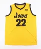 NCAA 2024 Final Four Caitlin Clark Indiana Jersey Iowa Hawkeyes Basketbol Formaları Sarı Siyah Beyaz Erkekler Kadın Gençlik Dikişli