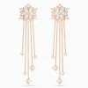 세트 2024 New Trends 신부 보석 세트 오리지널 Magic Snowflake Luxury Earrings 목걸이 팔찌 로고와 여성 선물