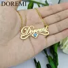 Halsband Doremi Custom Name Heart Clawing Birthstone Zircon Women Letter Halsband Personliga anpassade flickor Halsband smycken gåva