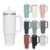 Bouteilles d'eau Bouteilles d'eau H2.0 Plus 40oz poignée colorée et acier inoxydable tasse de voyage insérée gobelets thermos tasses à boire Dro Dh5Vm