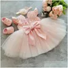 Kızlar Elbise Bebek Elbise Yaz Sevimli Bownot Prenses Doğum Günü Partisi 1 Yıl Tutu Elbise Yürümeye Başlayan Bebek Vaftiz Giysileri Damla Teslimat Otapa