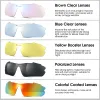 Occhiali WEST BIKING Occhiali da sole polarizzati da ciclismo Occhiali da moto antivento Occhiali di tendenza 5 lenti UV400 Occhiali MTB con montatura per miopia