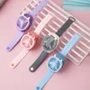 Creative Congling Mini Watch Fans Student Handheld Rotatable Detachable USB شحن المعصم الصيفي المعجبين