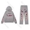 Homens Tracksuits Designer Moletom Hellstar Hoodie Tracksuit Manga Longa Sweatpants Cinza Hell Star Hoodie e Calça Rosa Y2K Lavado Old Hoodie Sweater Set 127