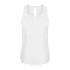 Chemises actives cravate dos hauts d'entraînement pour femmes col rond sans manches Yoga Sport chemise ouverte salle de Sport Fitness vêtements de Sport débardeurs