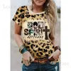 Damen T-Shirt Sommer Frau T-Shirt Jesus Kreuz Leopard 3D-Druck Sexy T-Shirts Frauen Streetwear T-Shirts Harajuku Übergroße Y2k Top Weibliche Kleidung T240221