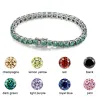 Bangles Knobspin D VVS Original Green Moissanite Tennis Bracelets for Momen Men Men Lab