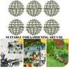 Decorative Flowers 6 Pcs Flower Arrangement Plastic Plant Stand Green Ball Frames Outdoor Rack Holding Grass Container