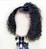 13x6 partie profonde dentelle avant perruques de cheveux humains Bob pour les femmes noires pré-cueillies 9A crépus bouclés brésiliens vierges perruques courtes avec des cheveux de bébé5035014