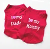 Pet Dog Love Mommy Vest Puppy Summer Love Daddy Mommy Apparel Teddy Dog I LOVE MY DADDY MOMMY Clothing