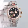 Męskie zegarek czyste zegarek Diamond Automatyczny mechaniczny 41 mm ze stalową bransoletką z diamentem Wodoodporna Business Bransoletka