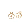 Van-Clef APES KODEKCJA KOTOWANIE KOBIETA ORYGINALNE KOTEKCY CHARMICE Złote Plum Blossom Kobieta platowane 18K Rose Gold Ear