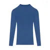 Suéter feminino preto de manga comprida, blusa de malha para outono/inverno 2024, camisa inferior combinando, slim fit, suéter justo meia alta